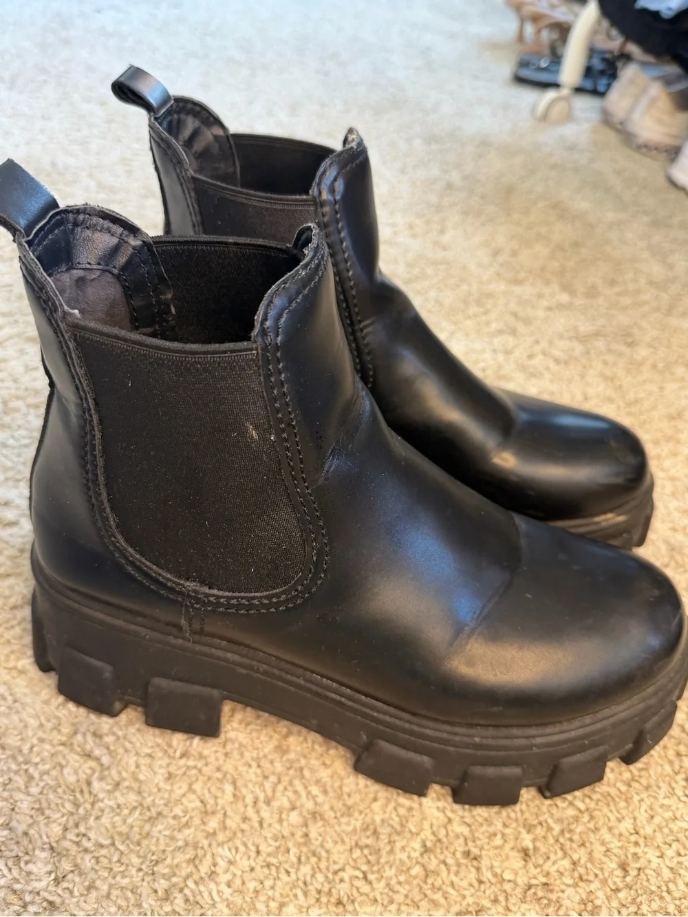 Circus NY Black Chunky Chelsea Boots Women’s 7.5